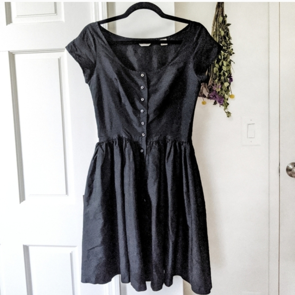 Vintage Fenn Wright & Manson Textured Silk Dress